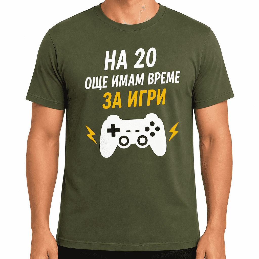 Тениска за 20 години – На 20 още имам време за игри