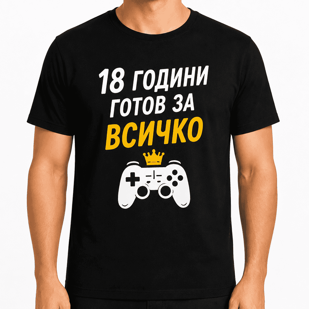 Тениска за 18 години – 18 години готов за всичко