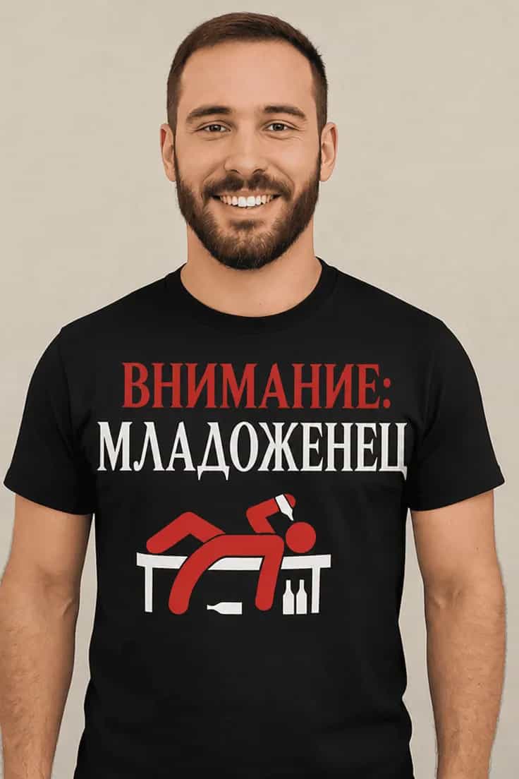 Смешна тениска внимание младоженец | ВНИМАНИЕ: