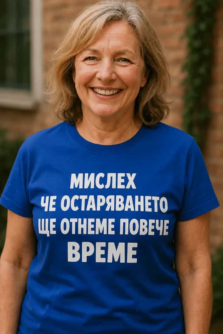 Смешна тениска за остаряването – МИСЛЕХ ЧЕ