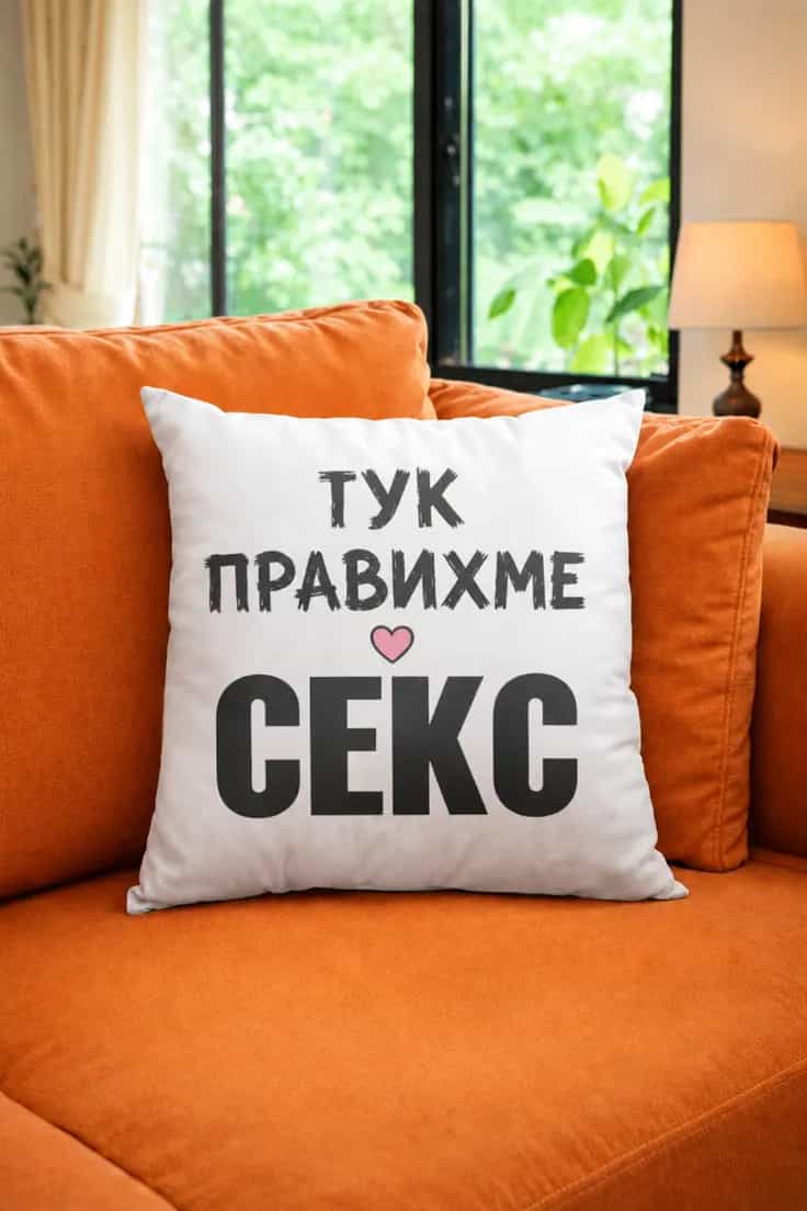 Декоративна възглавница тук правихме секс