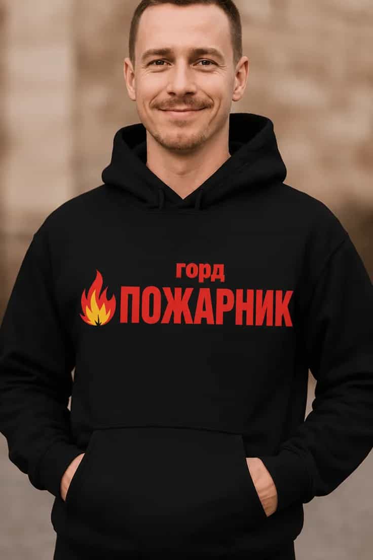 Пуловер горд пожарник - горд ПОЖАРНИК