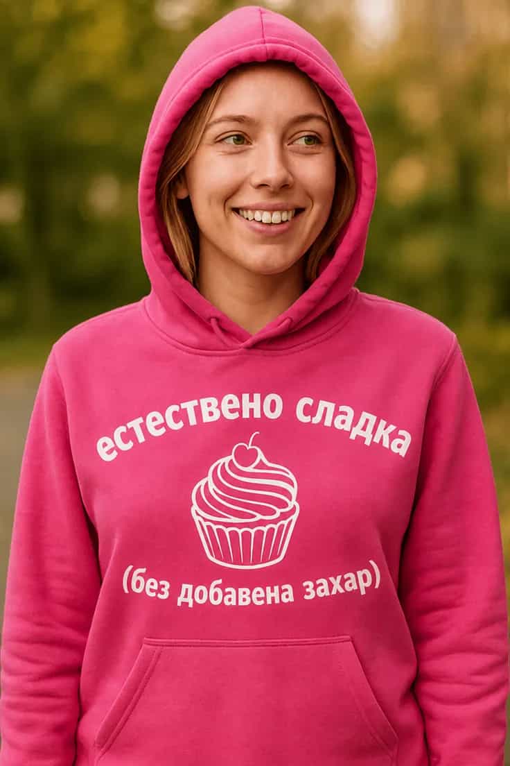 Суитчър с качулка естествено сладка