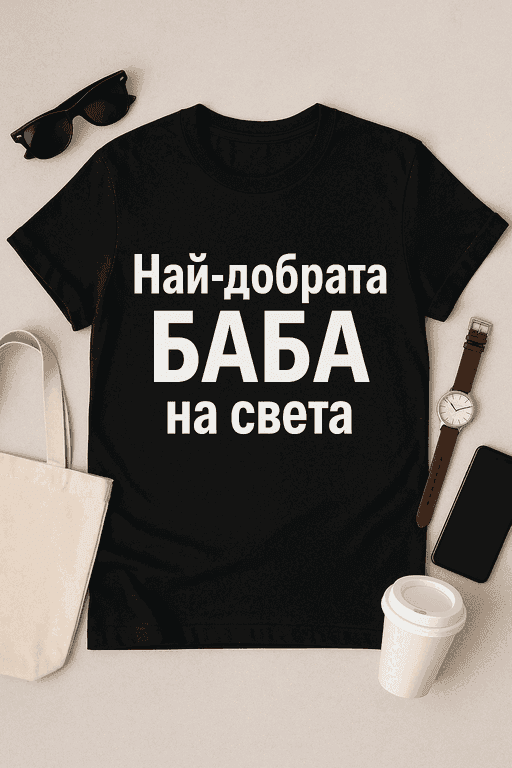 Тениска „Най-добрата баба на света“
