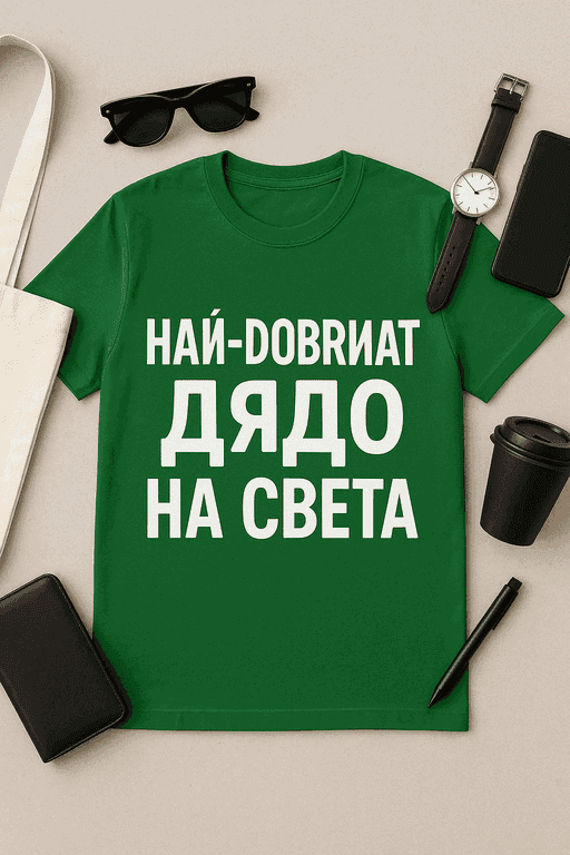 Тениска 'Най-добрият дядо на света'