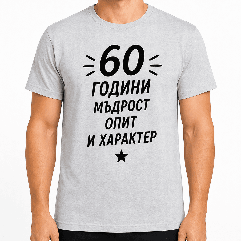 Тениска за 60 години – 60 години мъдрост опит и характер