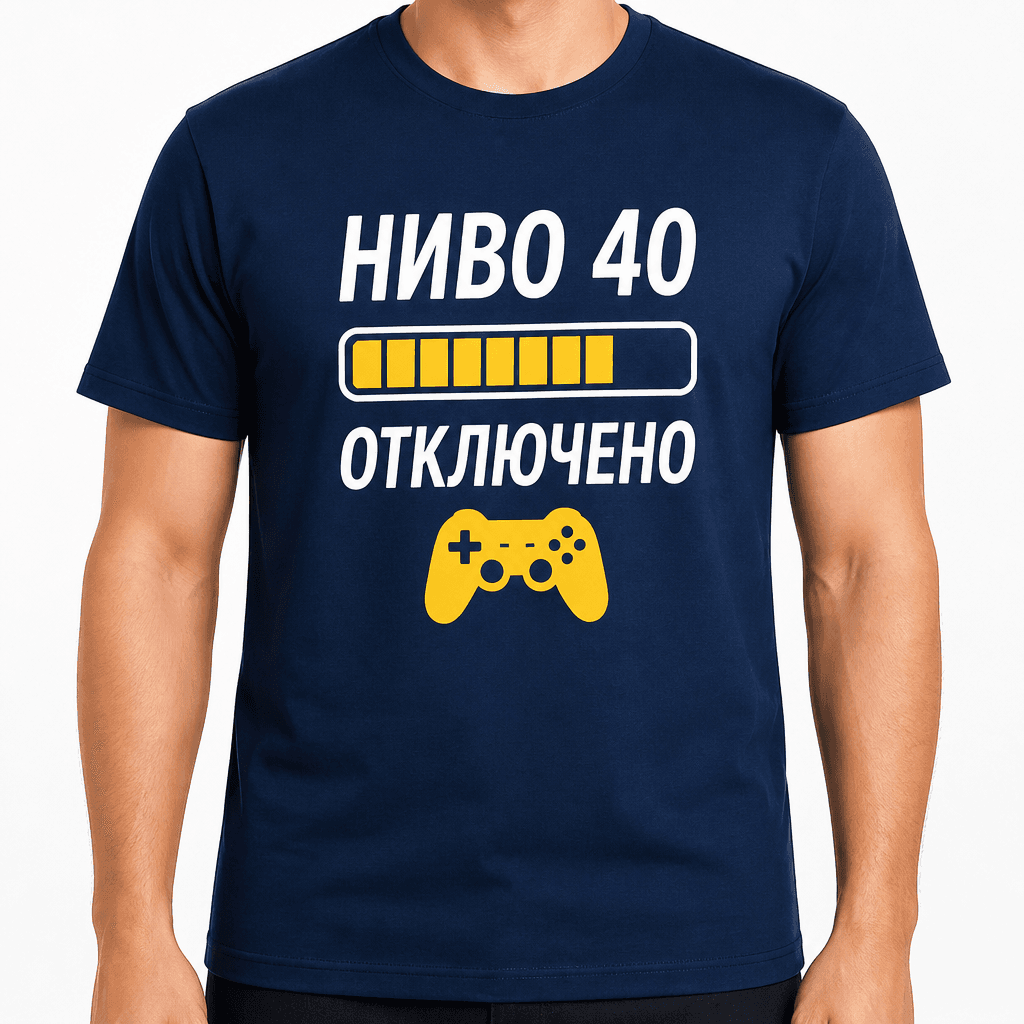 Тениска за 40 години – Ниво 40 отключено