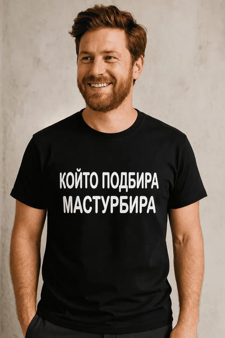 Смешна тениска който подбира мастурбира