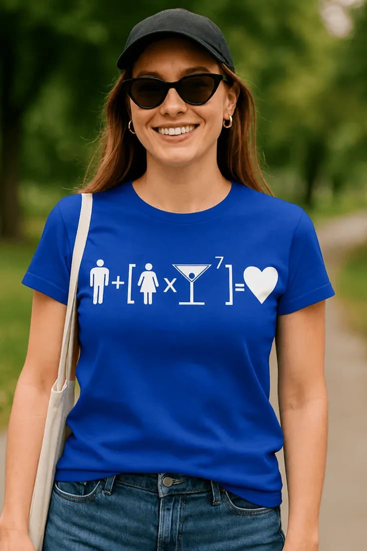 Смешна тениска любовна формула + [Y]♥
