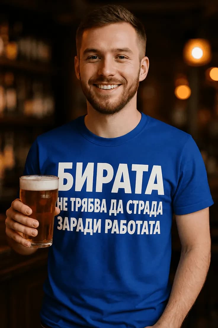 Смешна тениска бирата преди работата – БИРАТА