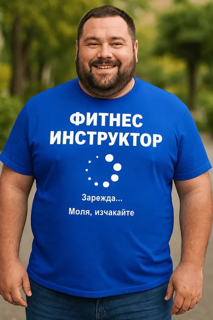 Смешна тениска фитнес инструктор зарежда