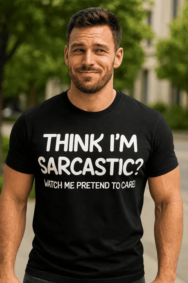 Смешна тениска сарказъм | THINK I'M SARCASTIC?