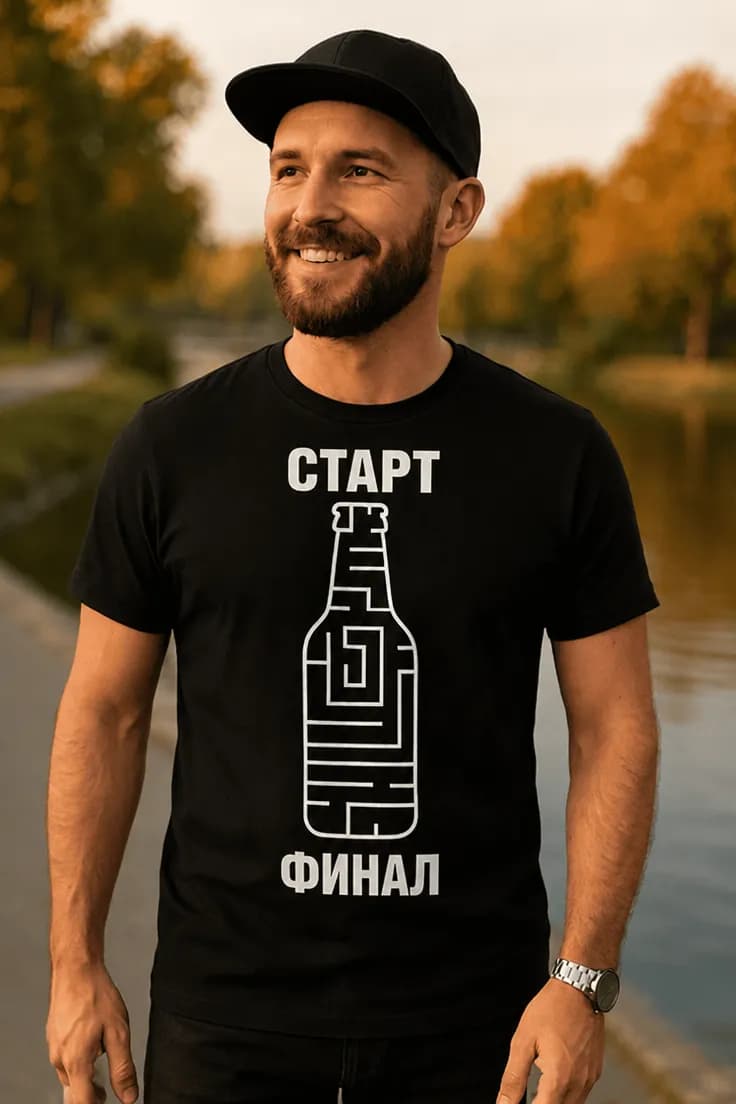 Смешна тениска бирен лабиринт – СТАРТ ФИНАЛ