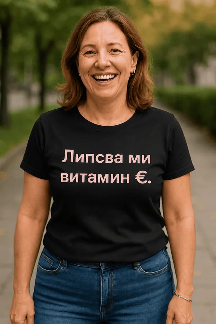 Тениска Липсва ми витамин евро