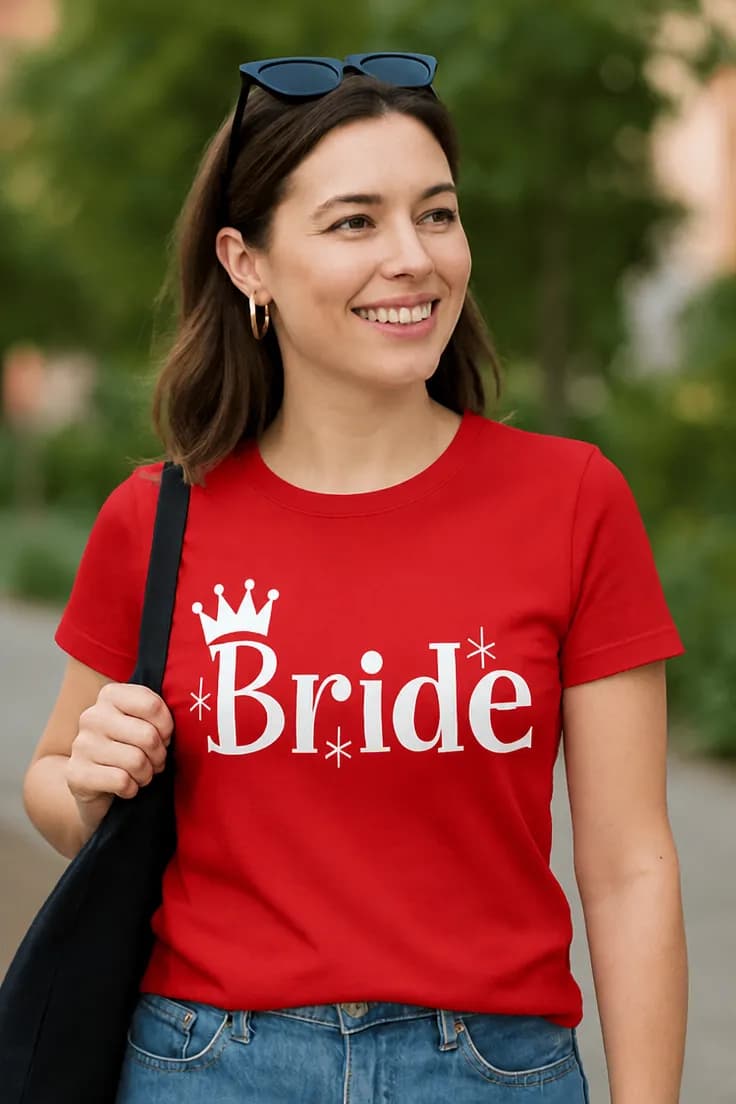 Смешна тениска булка с корона – Bride