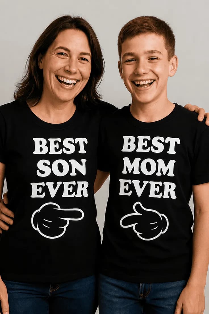 Смешна тениска най добра майка и син BEST BEST SON