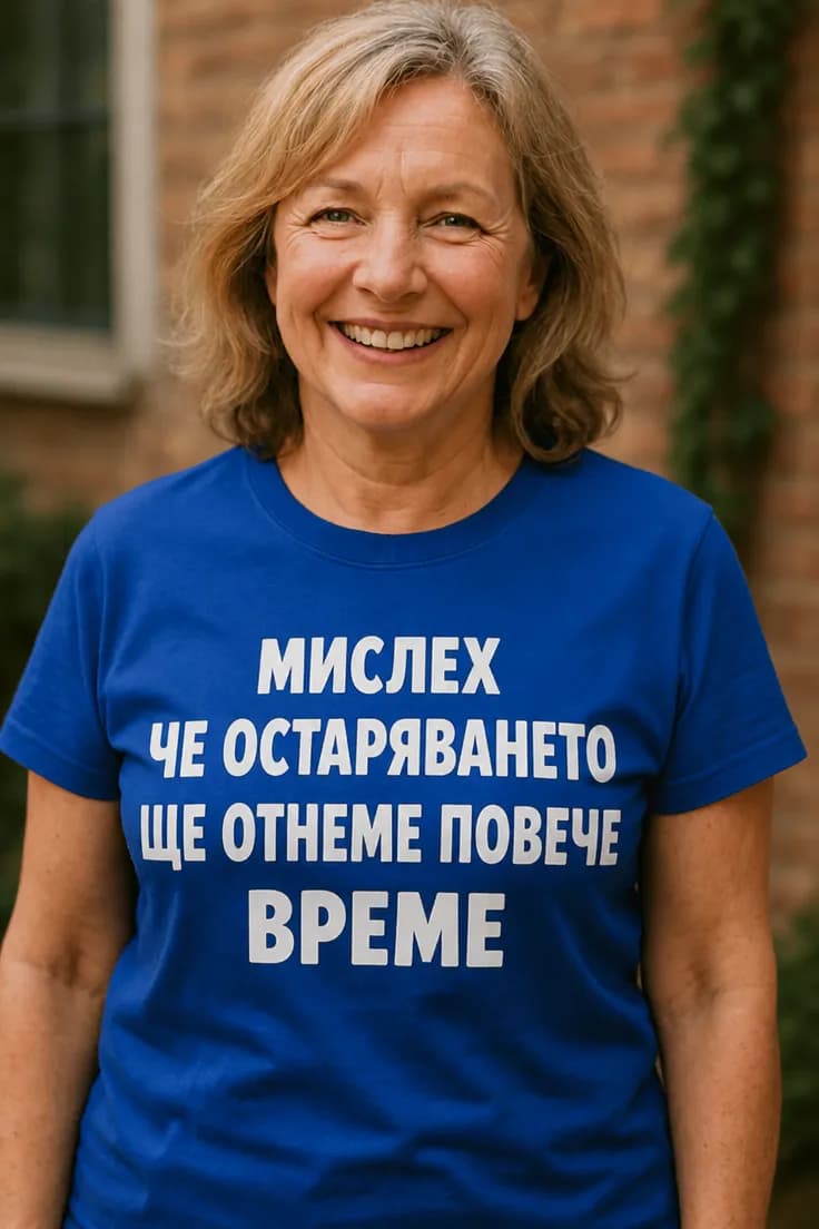 Смешна тениска за остаряването – МИСЛЕХ ЧЕ