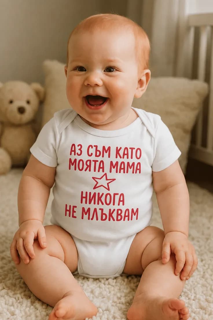 Бебешко боди като мама – АЗ СЪМ КАТО МОЯТА МАМА