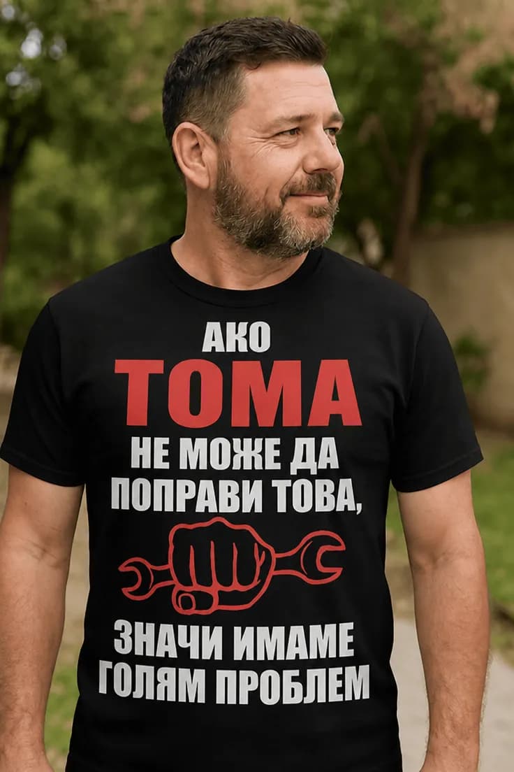 Смешна тениска поправя проблем с име - АКО ТОМА