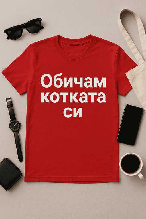 Тениска "Обичам котката си"