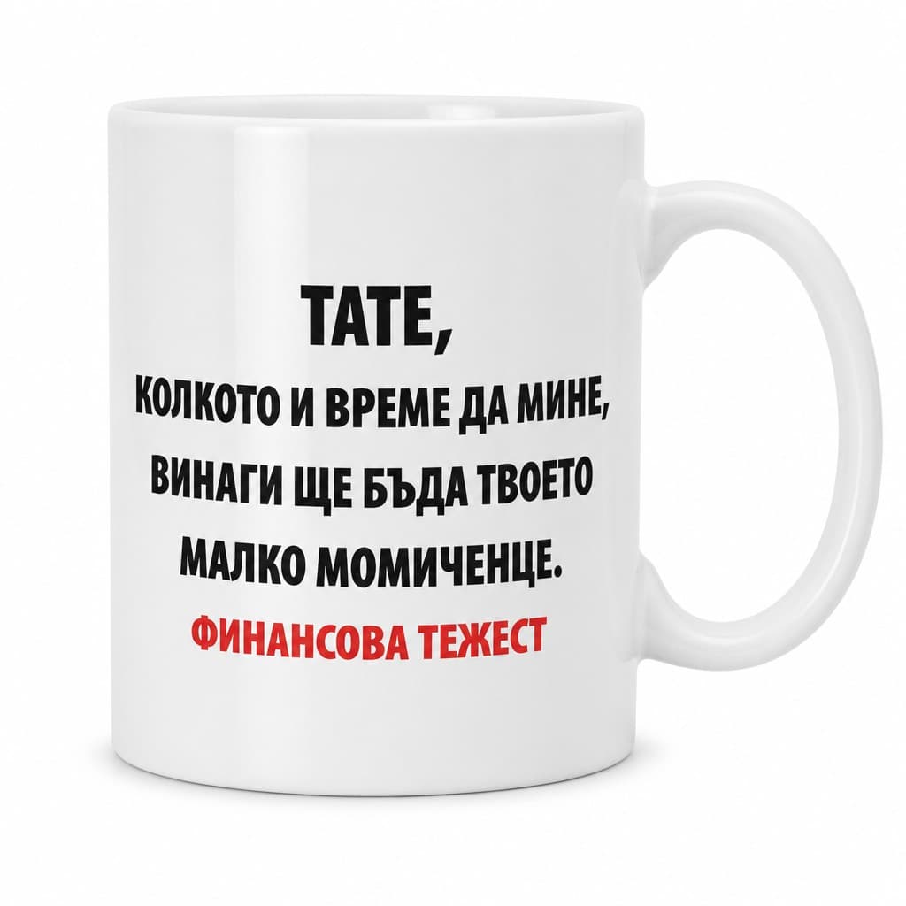 Смешна чаша финансово бреме за татко – ТАТЕ,
