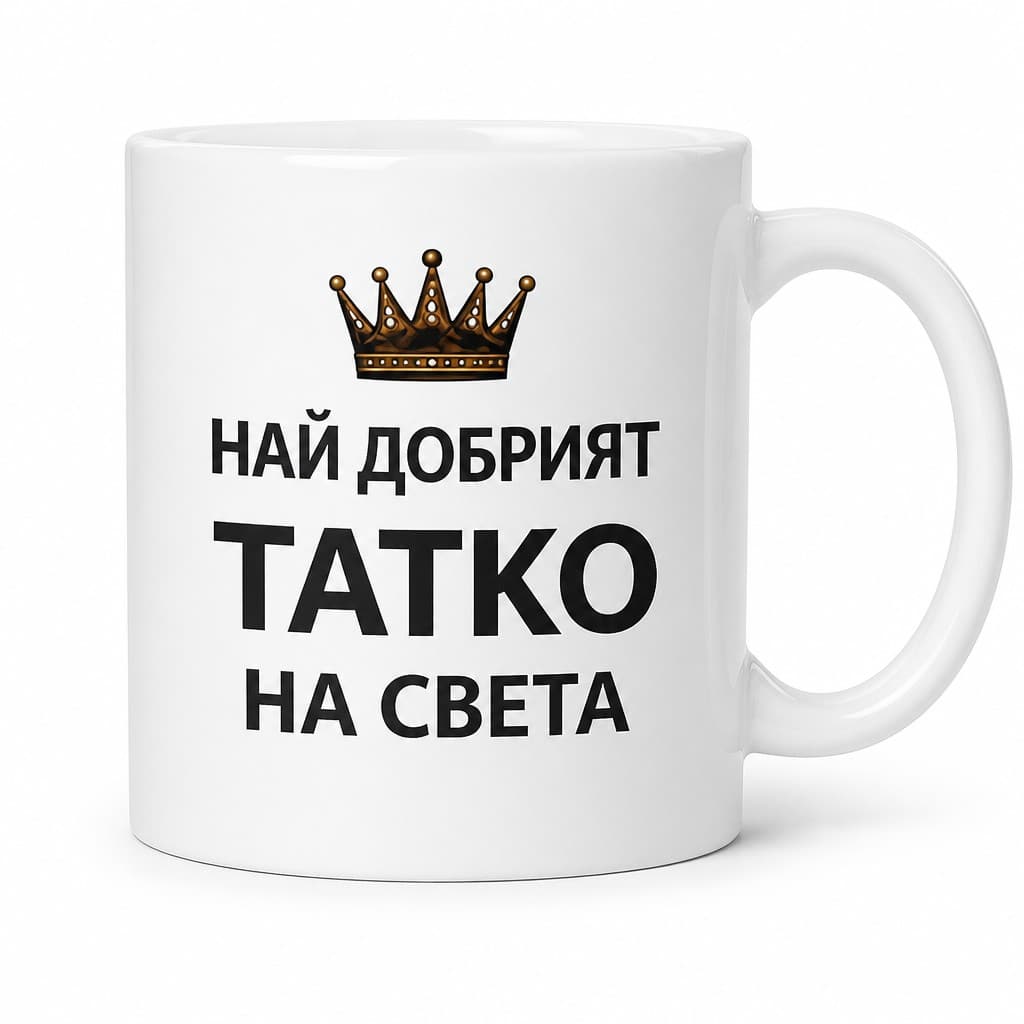 Чаша най-добър на света с надпис по избор
