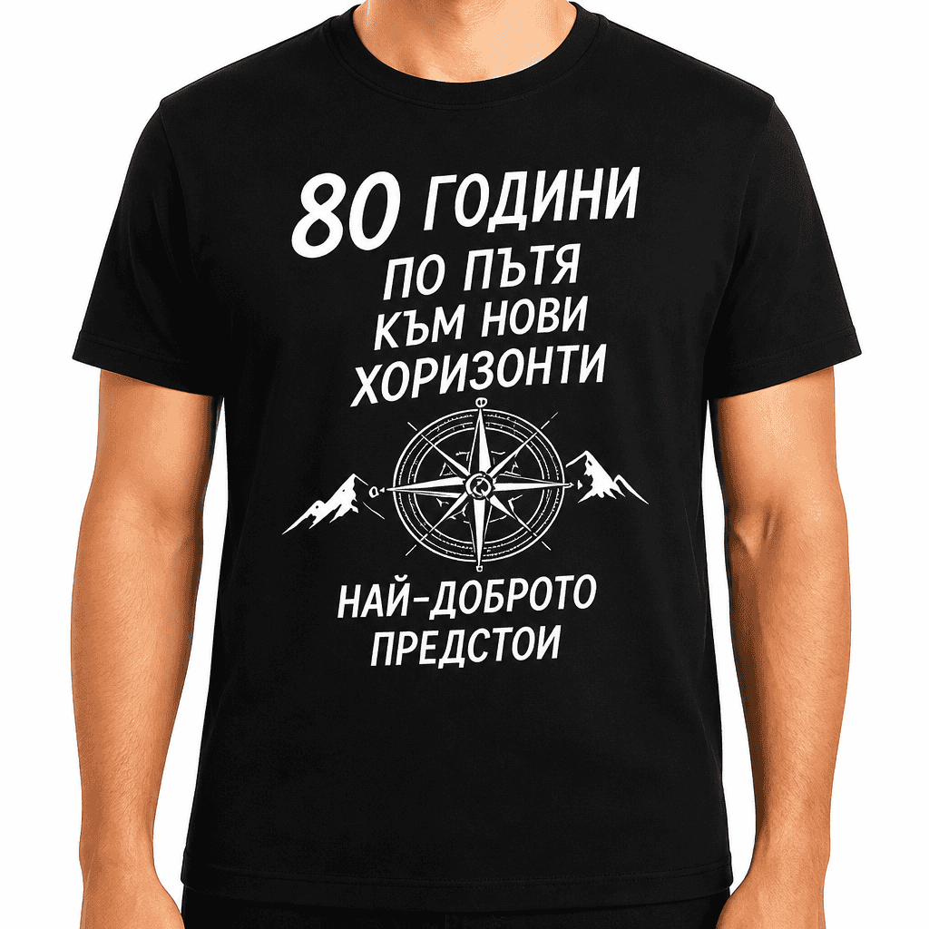 Тениска за 80 години – 80 години по пътя към нови хоризонти най-доброто предстои