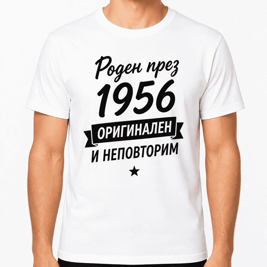 Тениска за 70 години – Роден през 1956 оригинален и неповторим