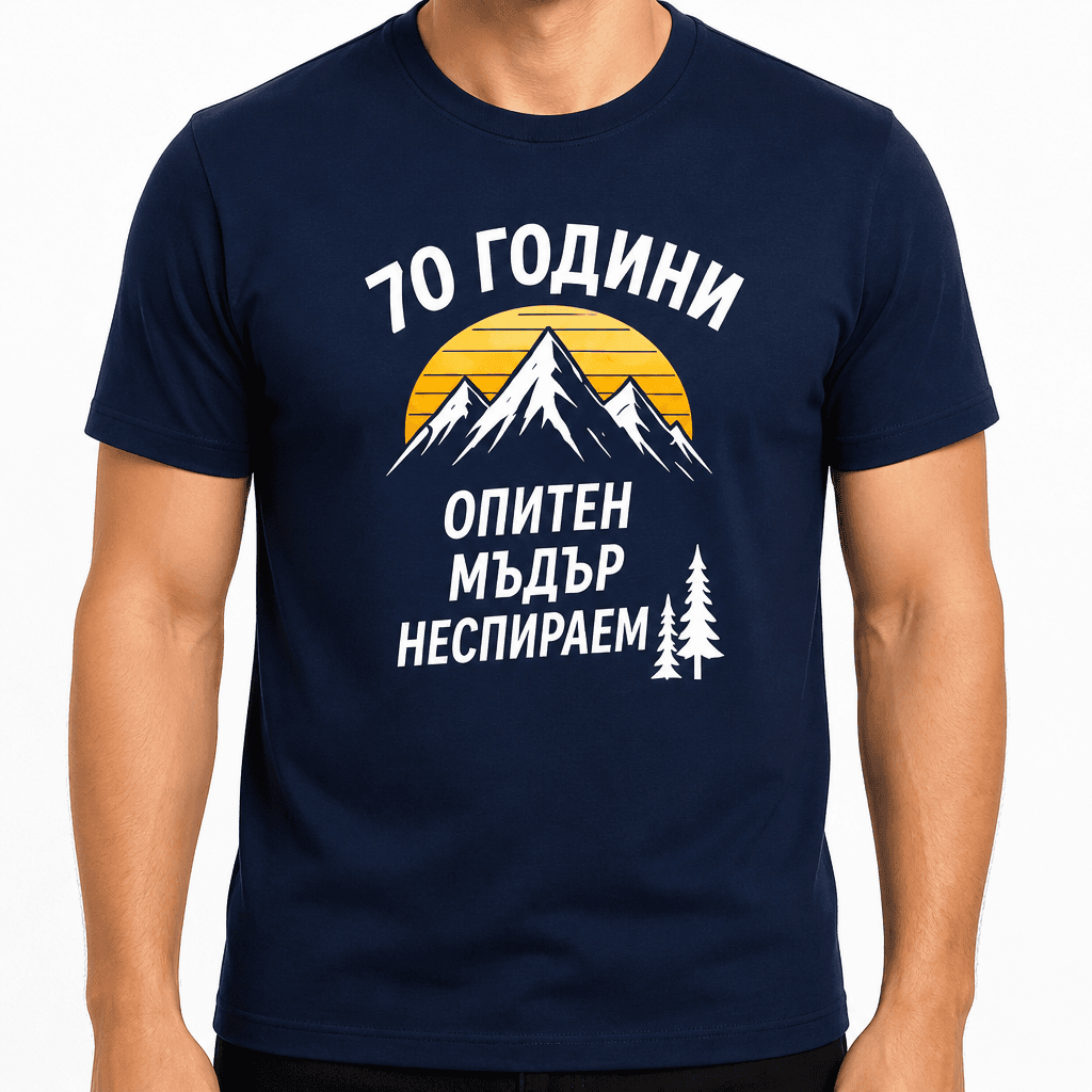 Тениска за 70 години – 70 години опитен мъдър неспираем