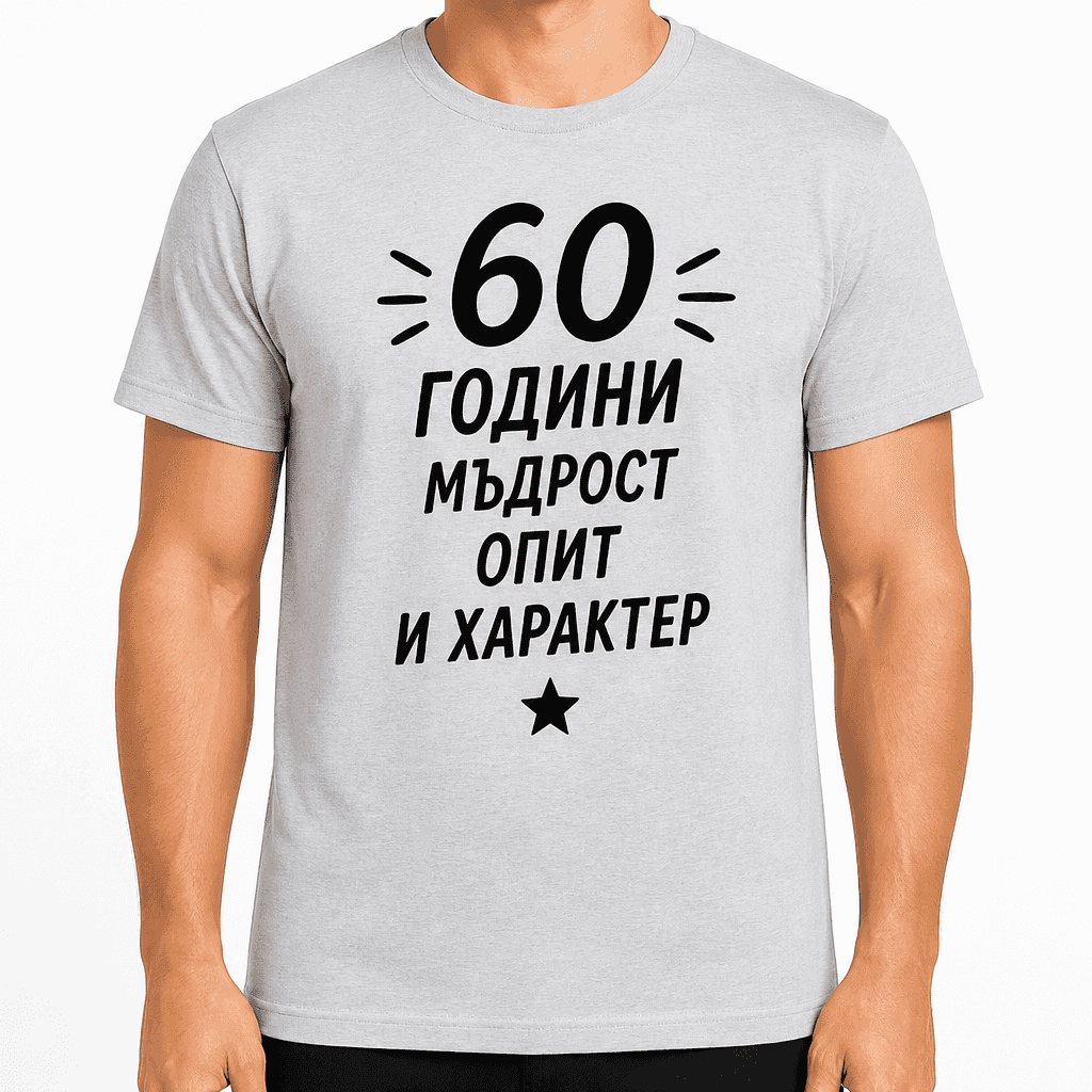 Тениска за 60 години – 60 години мъдрост опит и характер