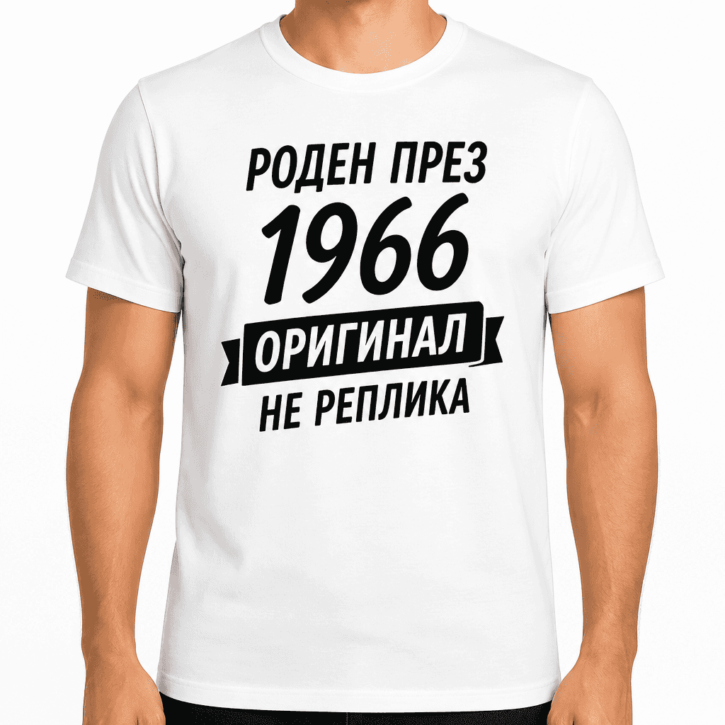 Тениска за 60 години – Роден през 1966 оригинал не реплика