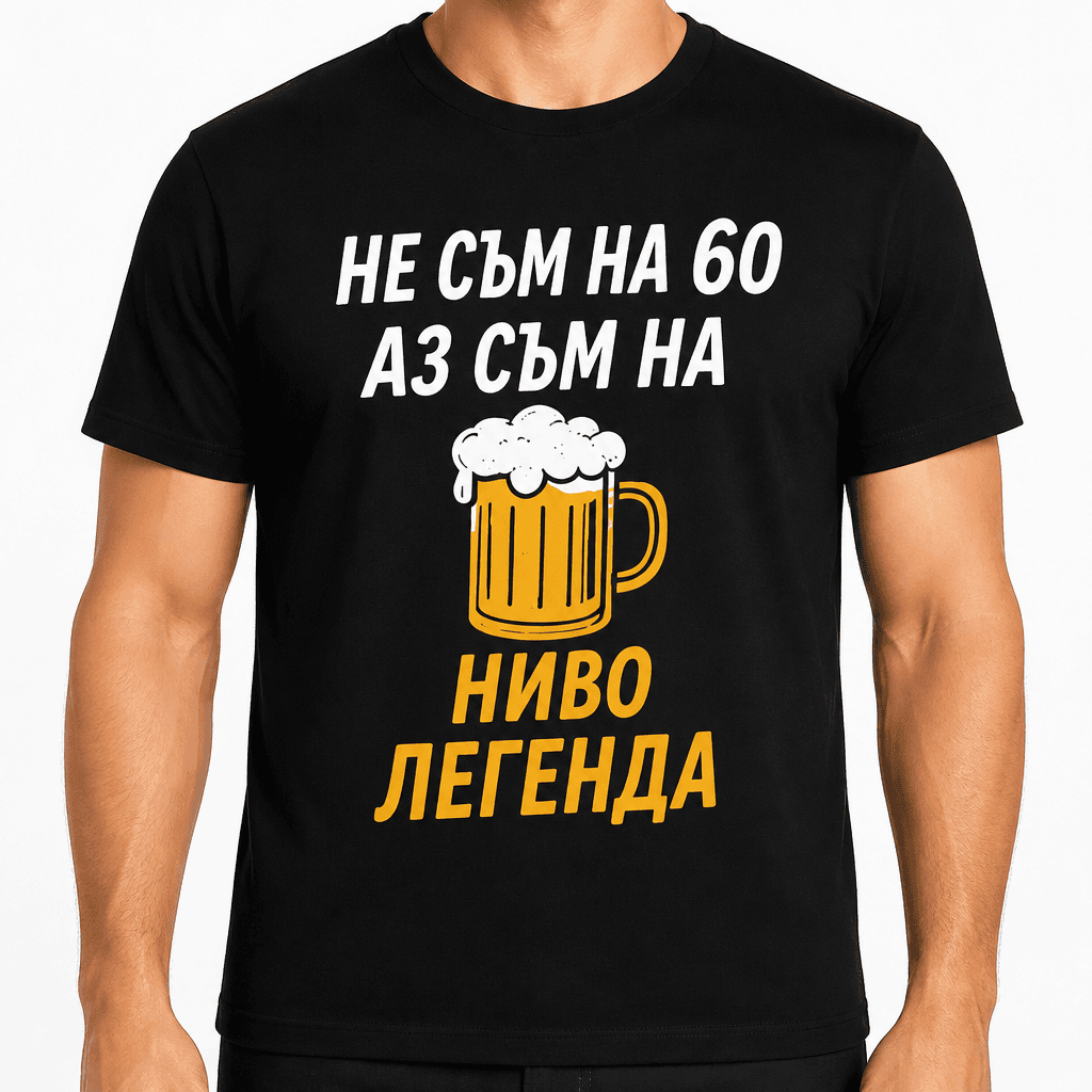 Тениска за 60 години – Не съм на 60 аз съм на ниво легенда