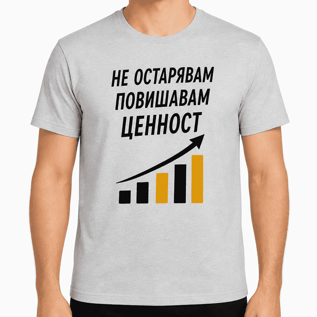 Тениска за 50 години – Не остарявам повишавам ценност