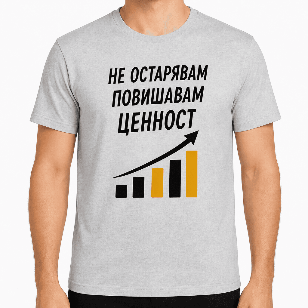 Тениска за 50 години – Не остарявам повишавам ценност