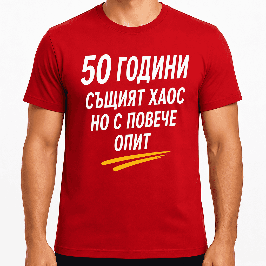 Тениска за 50 години – 50 години същият хаос но с повече опит