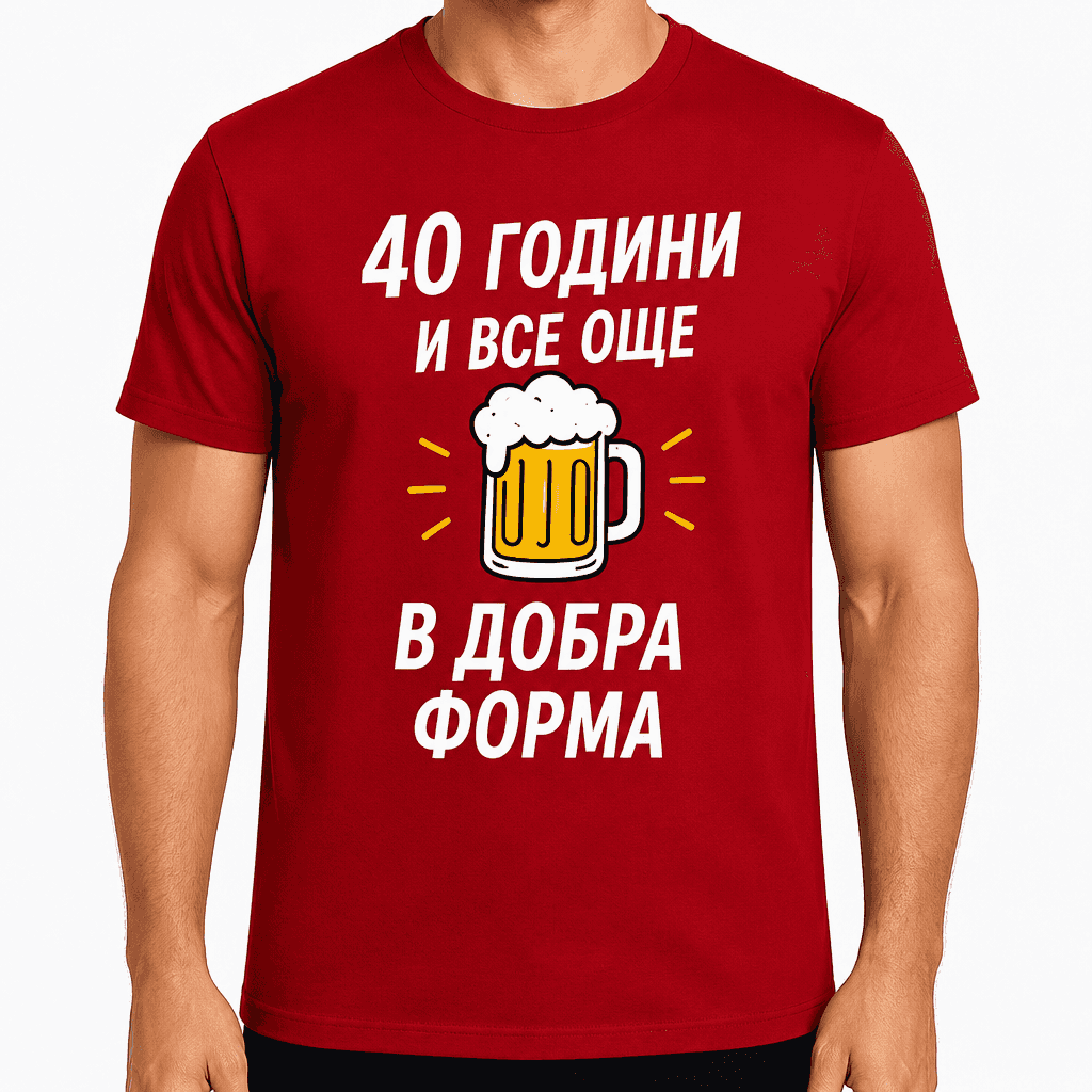 Тениска за 40 години – 40 години и все още в добра форма