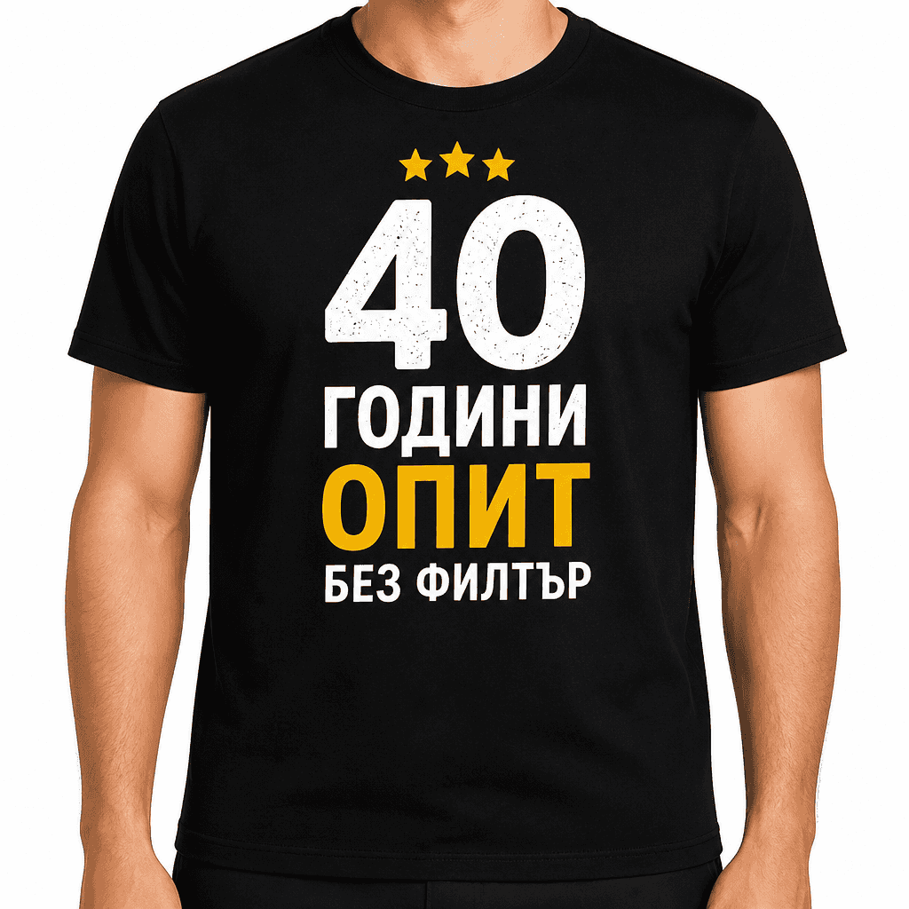 Тениска за 40 години – 40 години опит без филтър