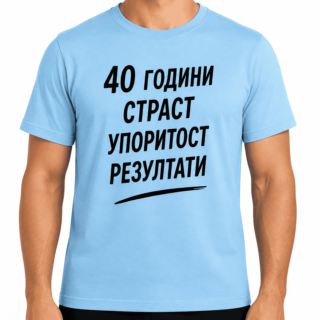 Тениска за 40 години – 40 години страст упоритост резултати