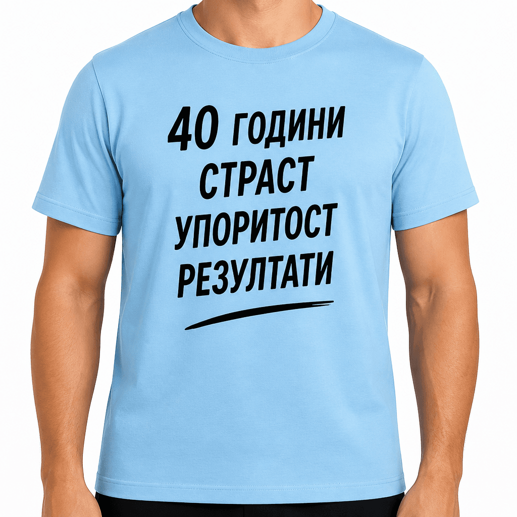 Тениска за 40 години – 40 години страст упоритост резултати