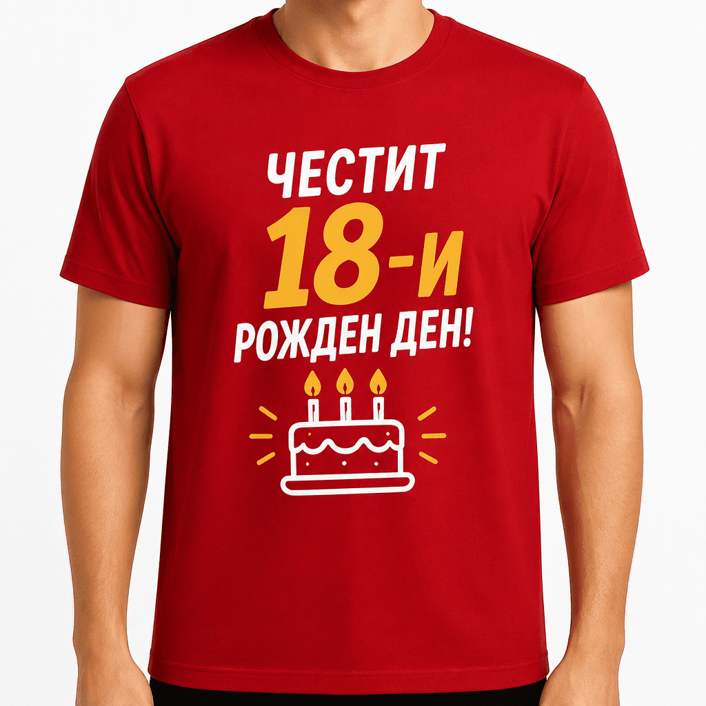 Тениска за 18 години – Честит 18-и рожден ден!
