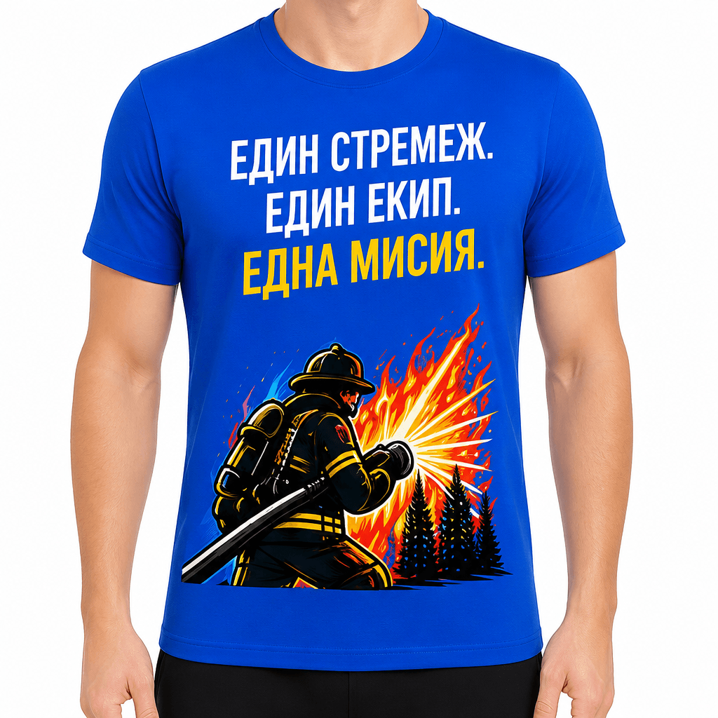 Тениска пожарникар – Един стремеж. Един екип. Една мисия.