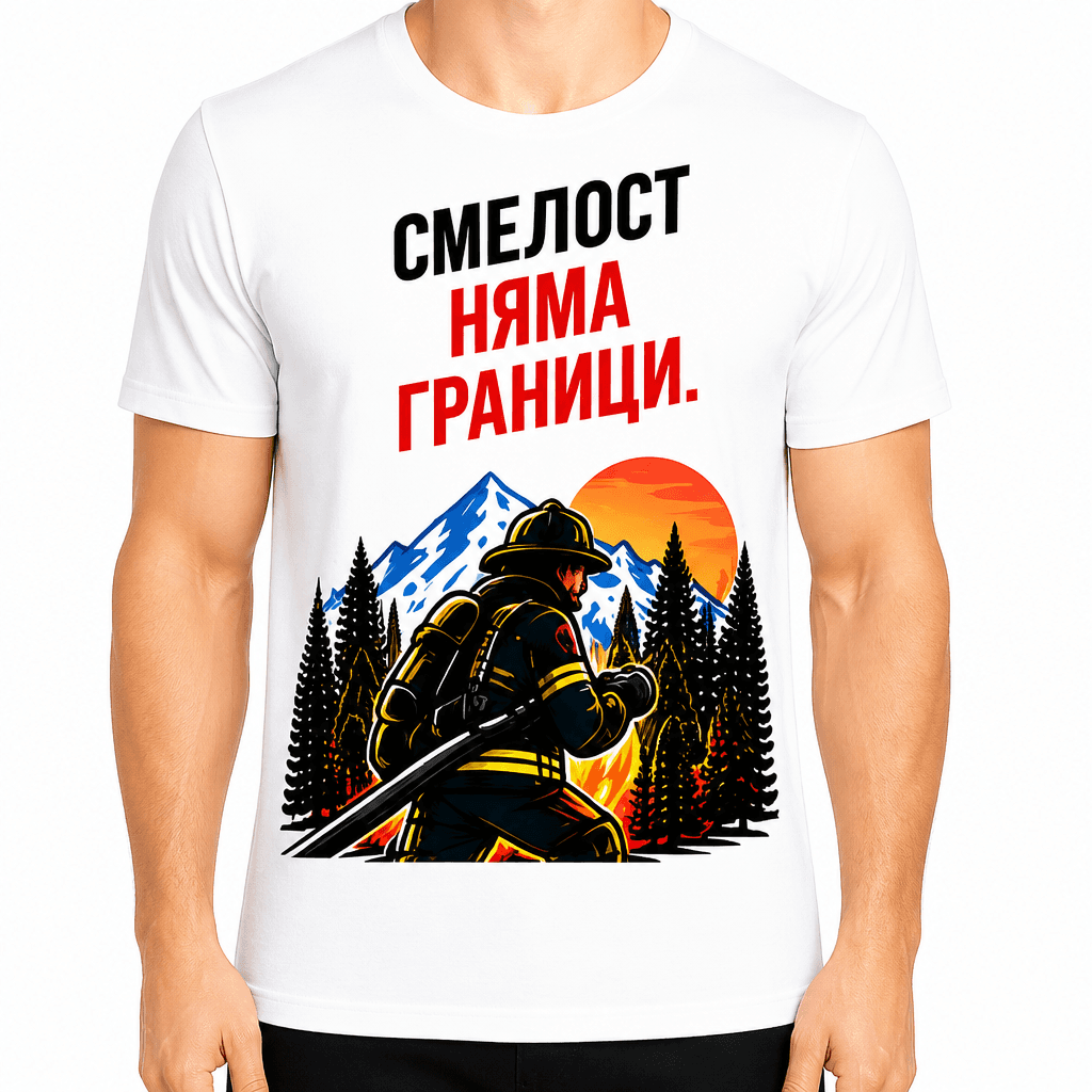 Тениска пожарникар – Смелост няма граници.
