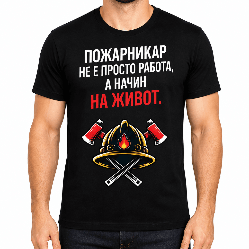 Тениска пожарникар – Пожарникар не е просто работа, а начин на живот.