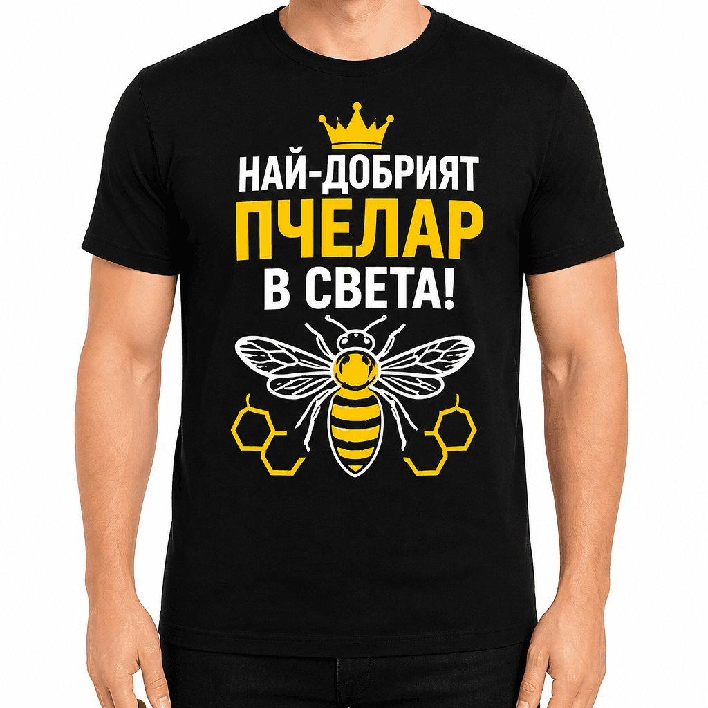 Тениска за пчелар – НАЙ-ДОБРИЯТ ПЧЕЛАР В СВЕТА!