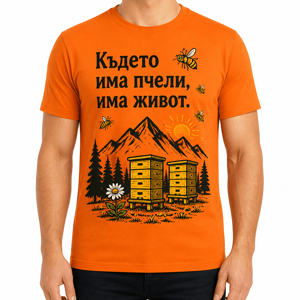 Тениска за пчелар – Където има пчели, има живот.
