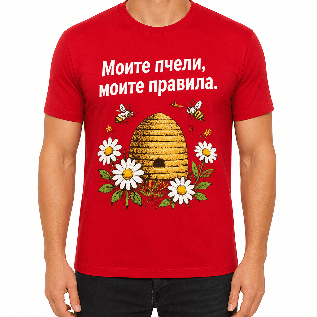Тениска за пчелар – Моите пчели, моите правила.