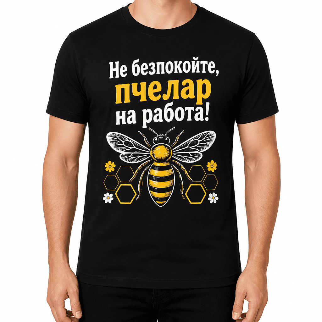 Тениска за пчелар – Не безпокойте, пчелар на работа!