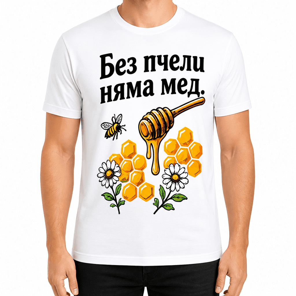 Тениска за пчелар – Без пчели няма мед.