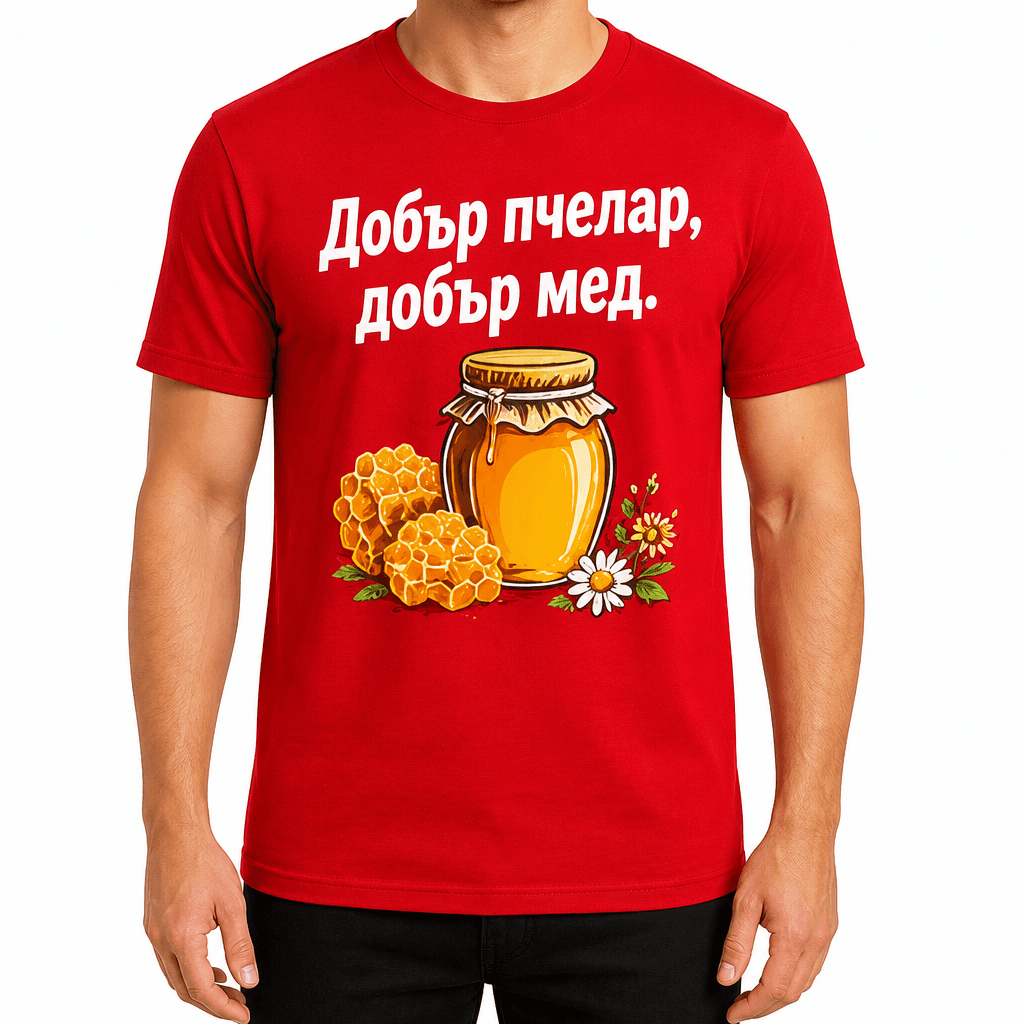 Тениска за пчелар – Добър пчелар, добър мед.