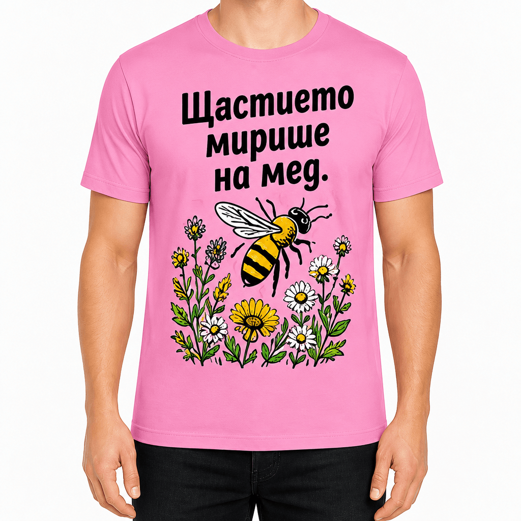 Тениска за пчелар – Щастието мирише на мед.